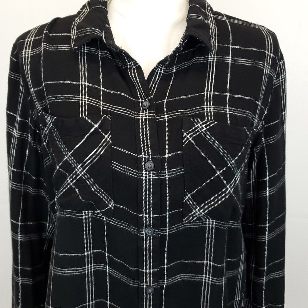 Sanctuary New Generation Plaid Boyfriend Shirt E-0141b - Picture 8 of 9